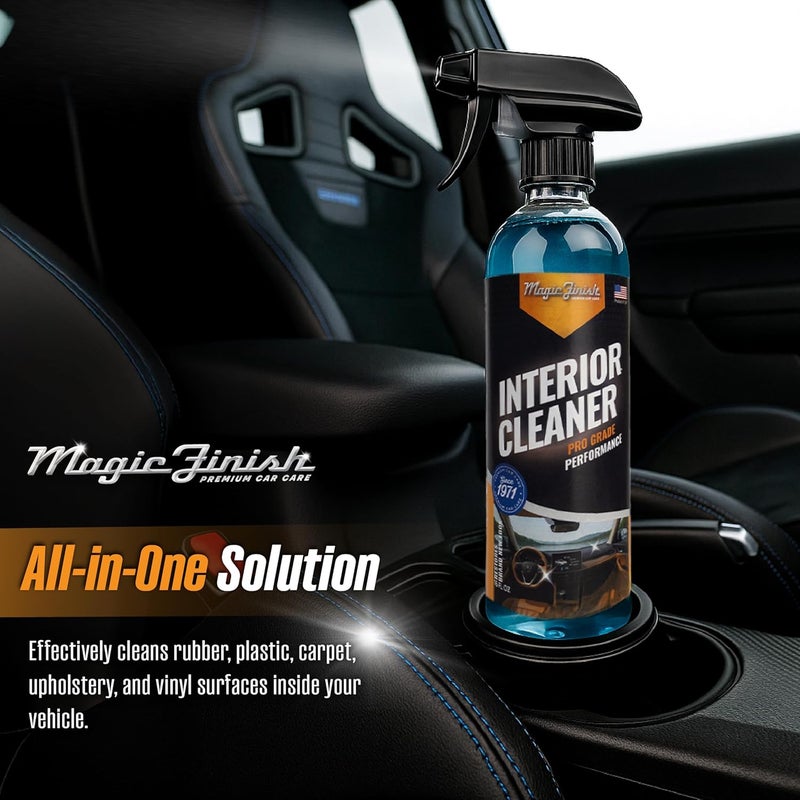 Magic Finish Interior Cleaning Spray (16 fl oz) – All-in-One Car Cleaner Spray for Seats, Dashboards & Consoles – Fast-Acting Car Cleaning Supplies for Rubber, Plastic, Carpet & Upholstery - Image 2